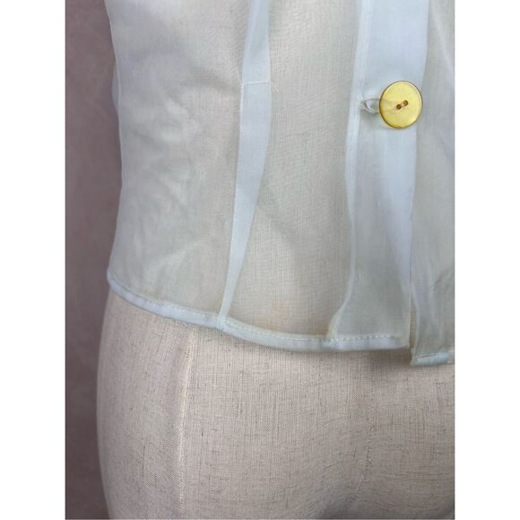 Vintage 1940s 1950s Sheer Top Karyl Lee Baby Blue - Picture 7 of 7